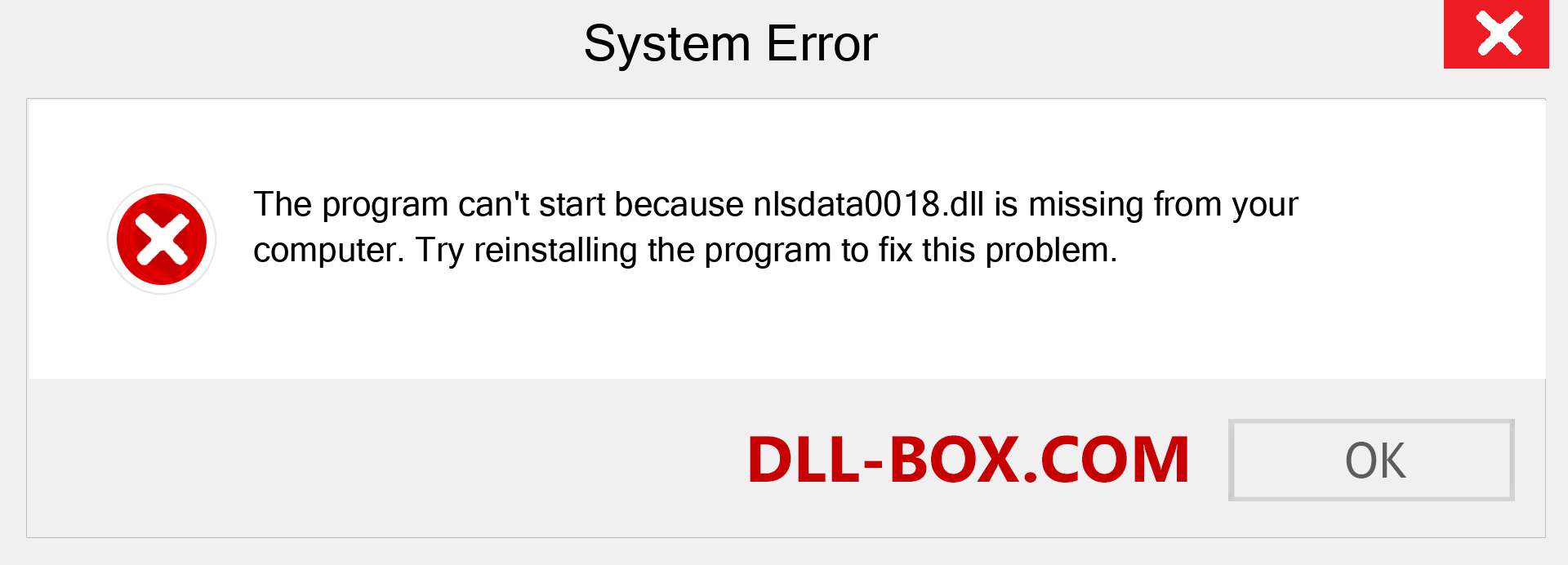  nlsdata0018.dll file is missing?. Download for Windows 7, 8, 10 - Fix  nlsdata0018 dll Missing Error on Windows, photos, images