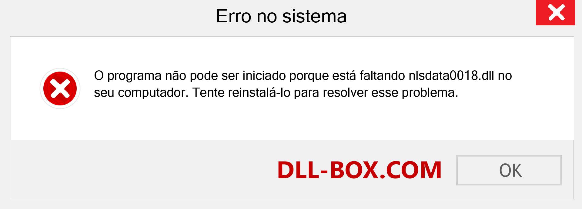 Arquivo nlsdata0018.dll ausente ?. Download para Windows 7, 8, 10 - Correção de erro ausente nlsdata0018 dll no Windows, fotos, imagens